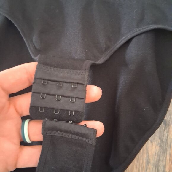SOLD Women's Black Shapewear Bodysuit Tummy Control - Square Neck Size LARGE - Picture 6 of 9